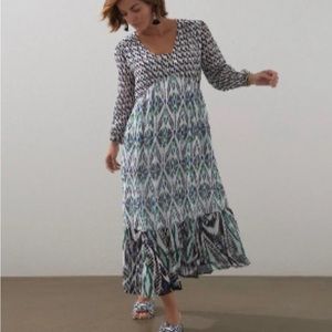 Chico’s Tiered Ikat Maxi Dress
